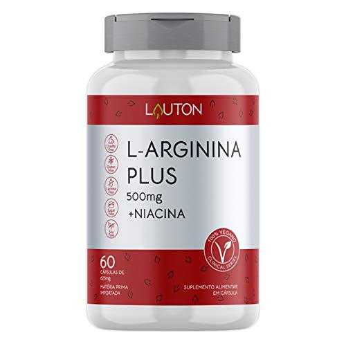 Arginina Lauton Nutrition 60 Cápsulas 500mg Plus