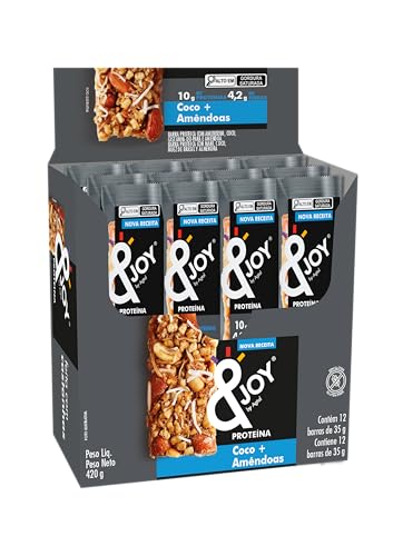 Barra de Proteína &Joy 12 Unidades Enjoy Coco e Amêndoas