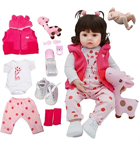 Bebê Reborn Silicone Menina Girafinha 48cm