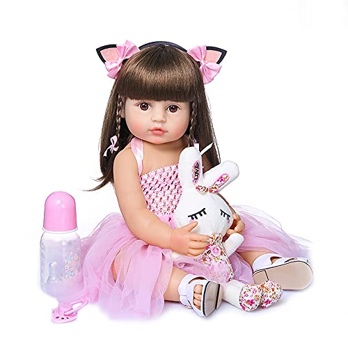 Bebê Reborn Silicone Menina Princesa 55cm