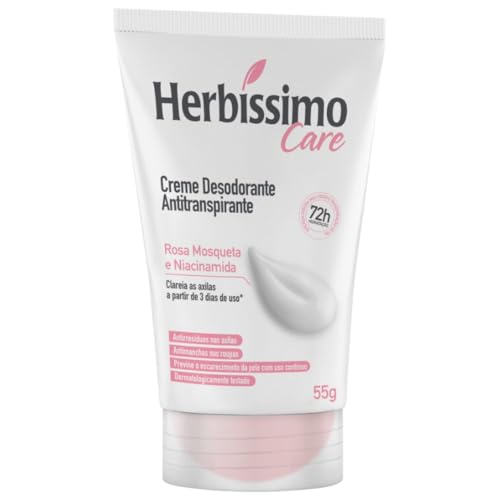 Desodorante Dana 55g Creme Herbíssimo Rosa Mosqueta e Niacinamida