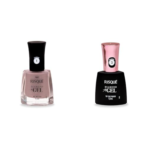 Esmalte em Gel Risqué 2 Unidades 9,5ml Diamond Gel e Top Coat