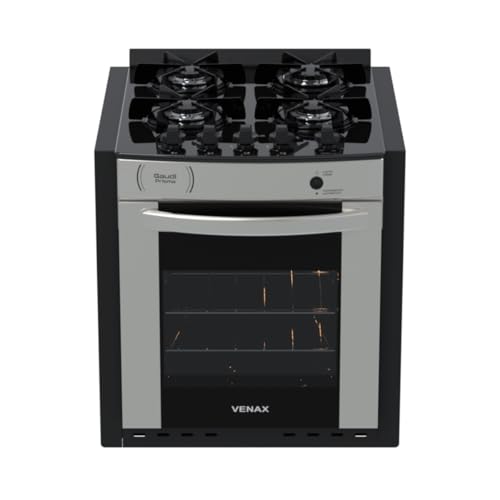 Fogão de Embutir Venax 4 Bocas Gaudi Prisma Vitreo
