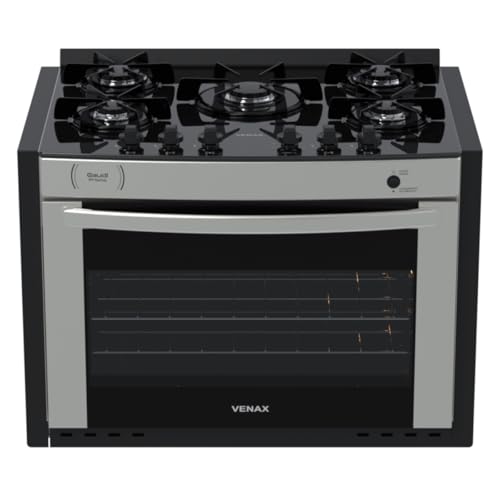 Fogão de Embutir Venax 5 Bocas Gaudi Prisma Vitreo