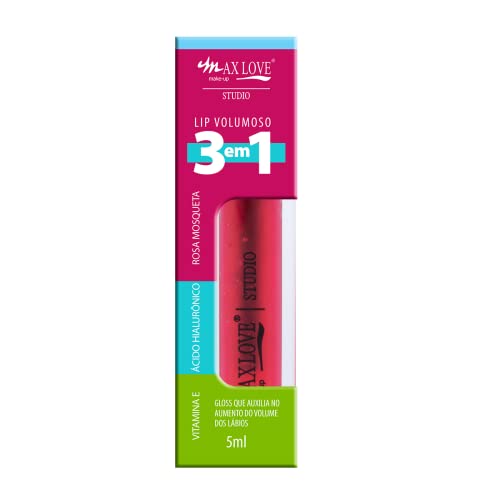 Gloss Max Love Lip Volumoso 3 em 1