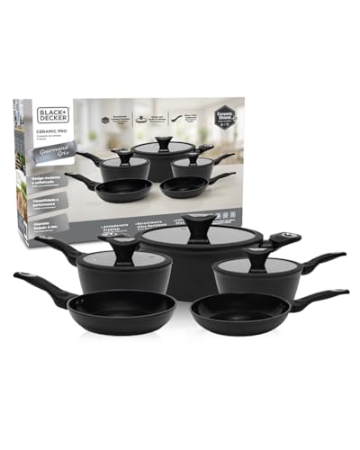 Jogo de Panelas BLACK+DECKER 5 Peças Ceramic Pro Gourmand