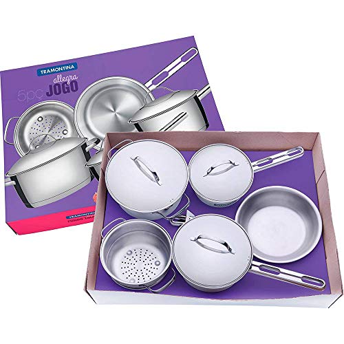 Jogo de Panelas Tramontina 5 Peças Allegra