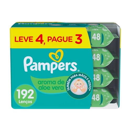 Lenço Umedecido Pampers Aroma de Aloe Vera