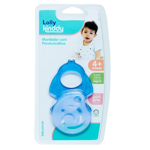 Lolly Mordedor Infantil Peixe com Penduricalho Azul