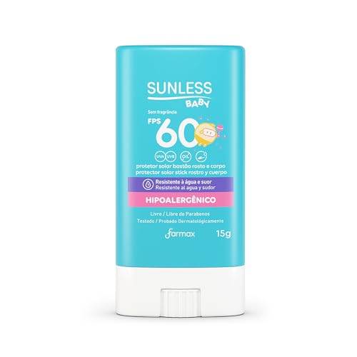 Protetor Solar Infantil Sunless Baby Bastão FPS 60 15g