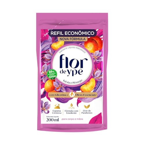 Sabonete Líquido Flor de Ypê 200ml Frésia e Pêssego