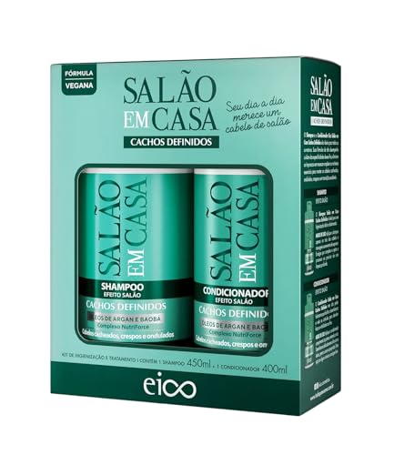 Kit Shampoo e Condicionador Eico Salão em Casa Cachos Definidos