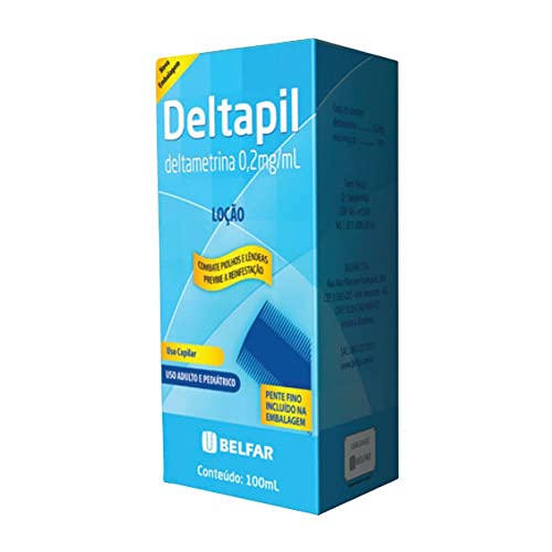 Deltapil Com Pente Fino Incluso Piolho e Lêndeas 100ml