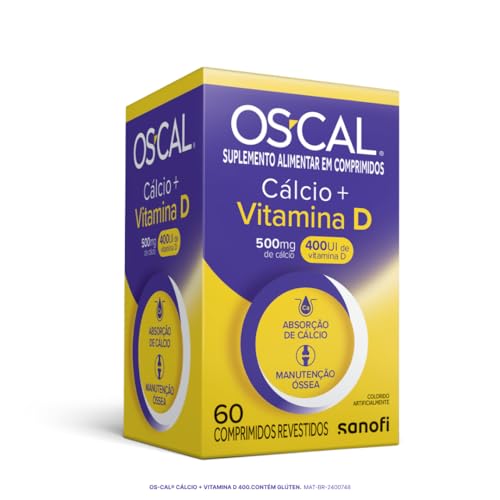 Vitamina D Os-Cal 400UI 60 Comprimidos + Cálcio 500mg