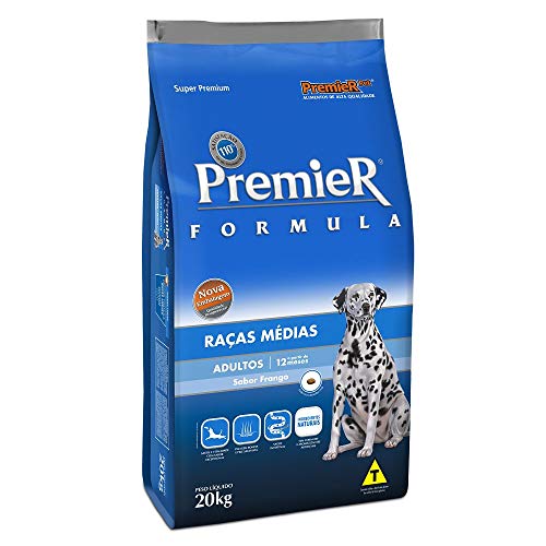 Ração Premier Pet Formula Cães Adultos Raças Médias Frango 20 kg