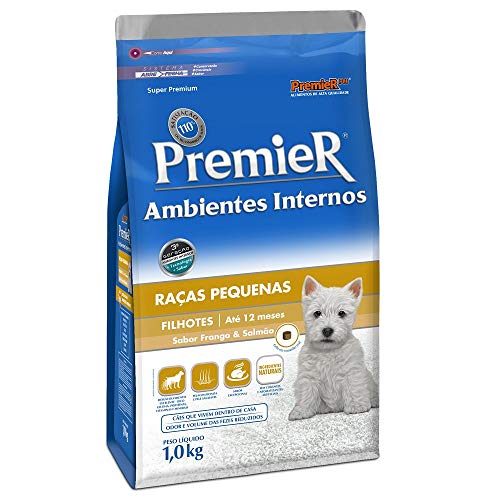 Ração Premier Ambientes Internos Cães Filhotes Raças Pequenas 1 kg